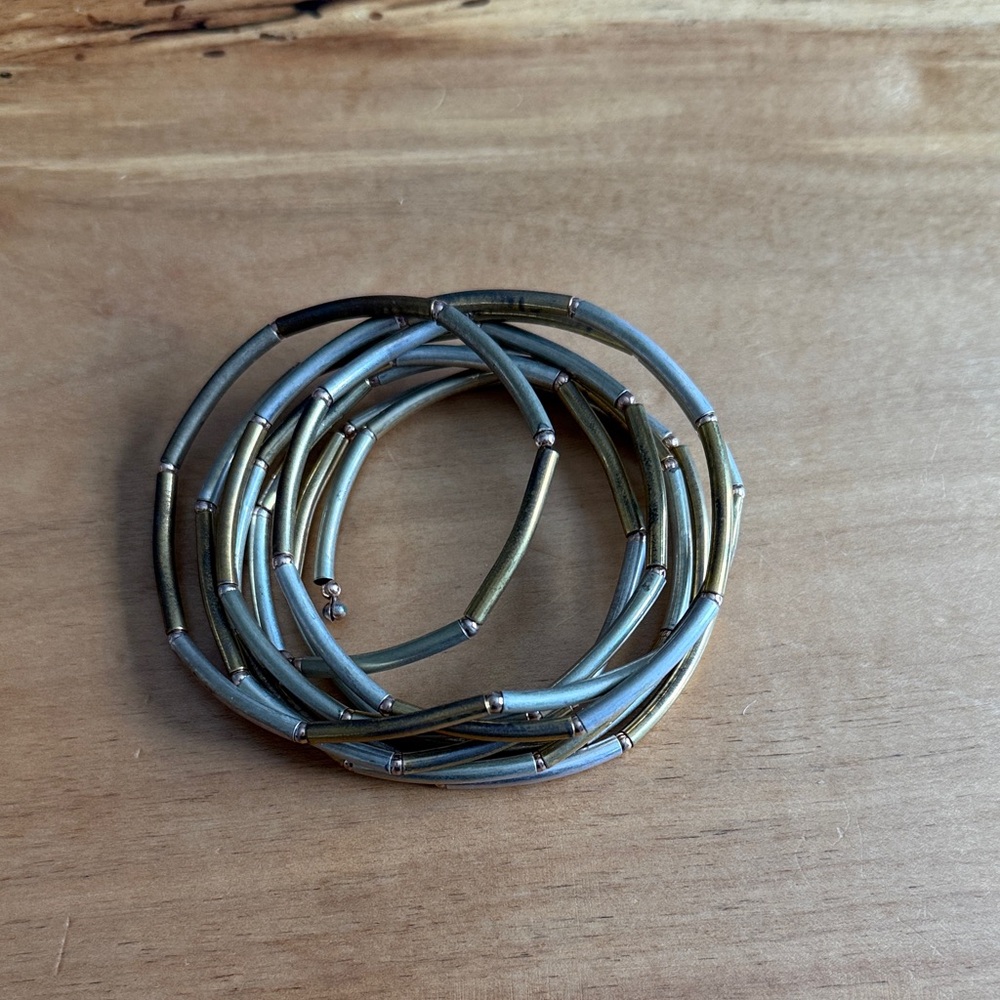 Elegant Gold and Silver Bangle